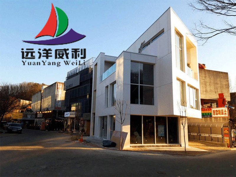 Análise de caso de casa vermelha em rede construída na Coreia do Sul usando placas de Willie do Oceano