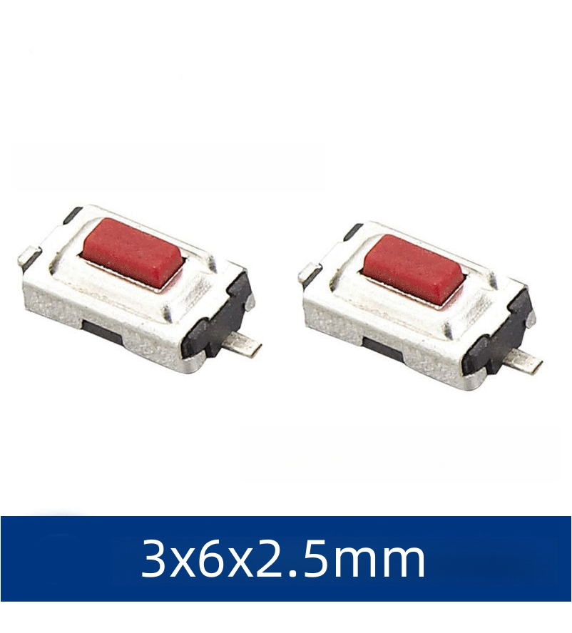 现货供应防水防尘贴片轻触开关 微型3x6x2.5小按键 方形弹片开关 TP09