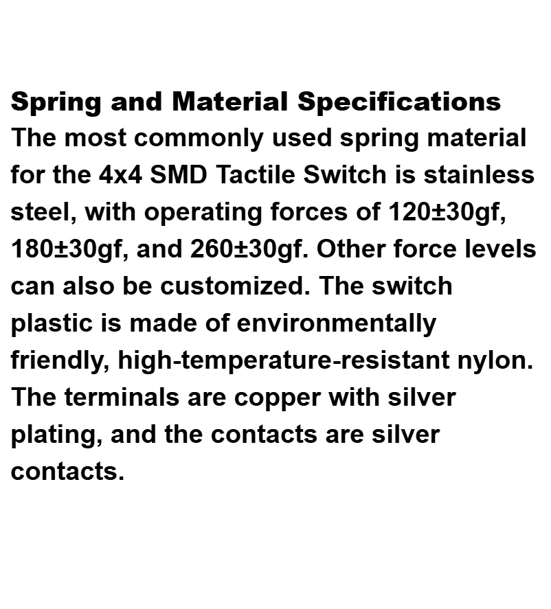 Touch switch 4 × 4 patch copper head manufacturer 5.2 * 5.2 patch switch 4 * 4 * 1.5 four pin key switch TP03