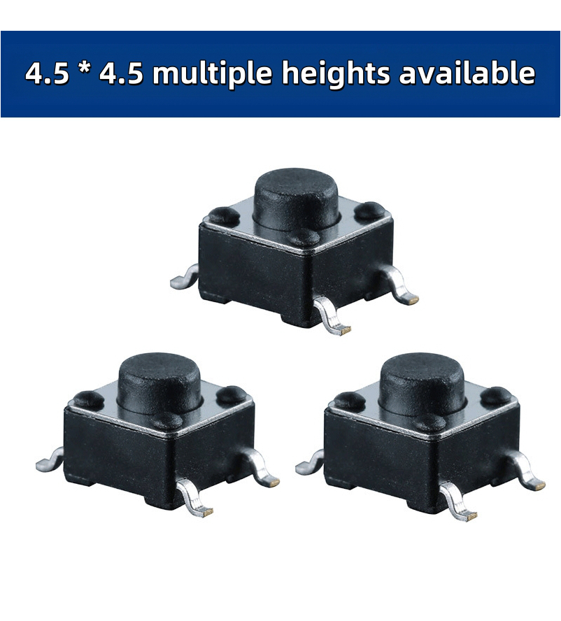 Factory sales touch switch 4.5 * 4.5 * 4.5 patch temperature resistant 4-pin patch key switch micro switch TP04